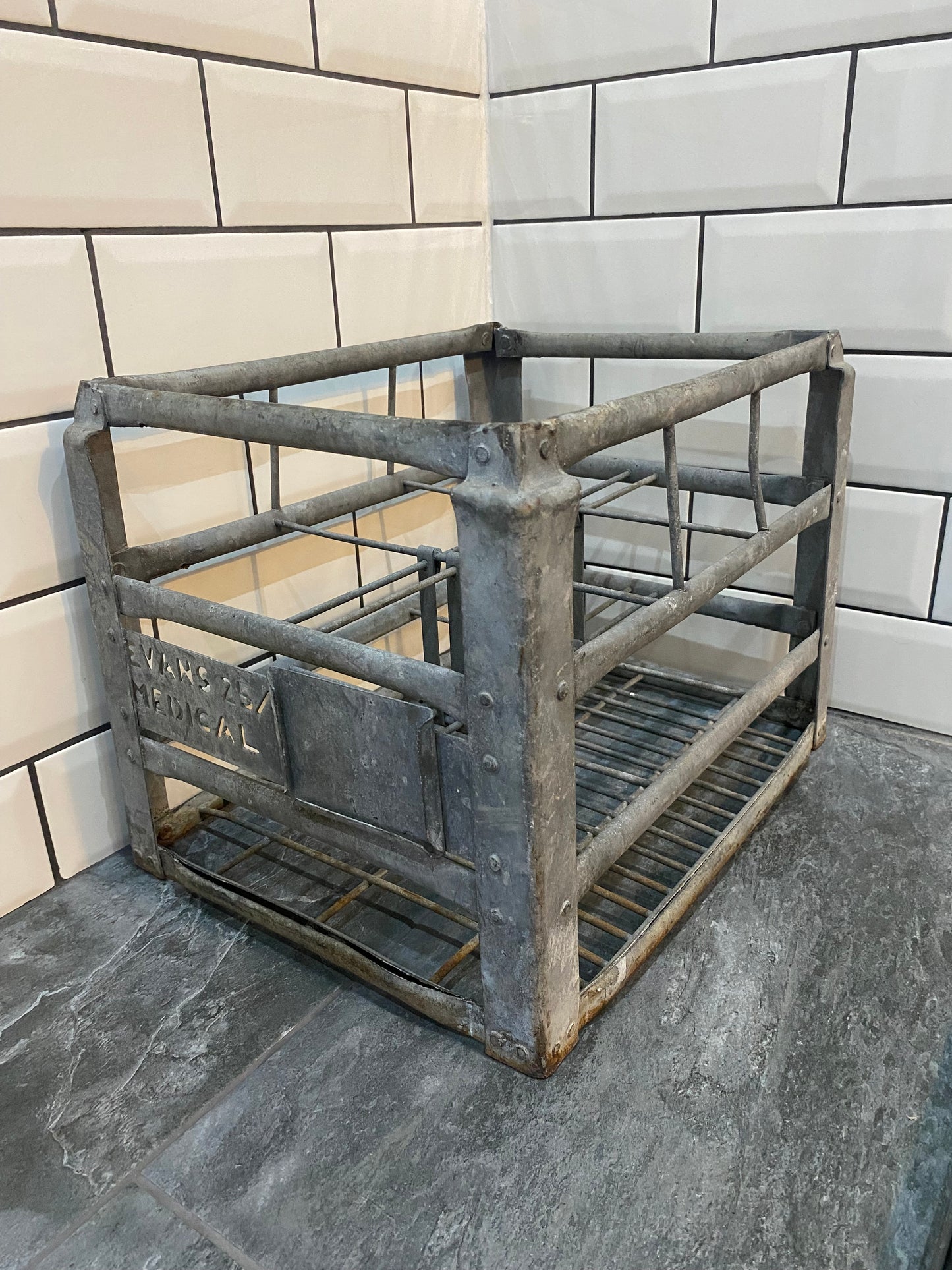 ‘Evan’s Medical’ Metal crate