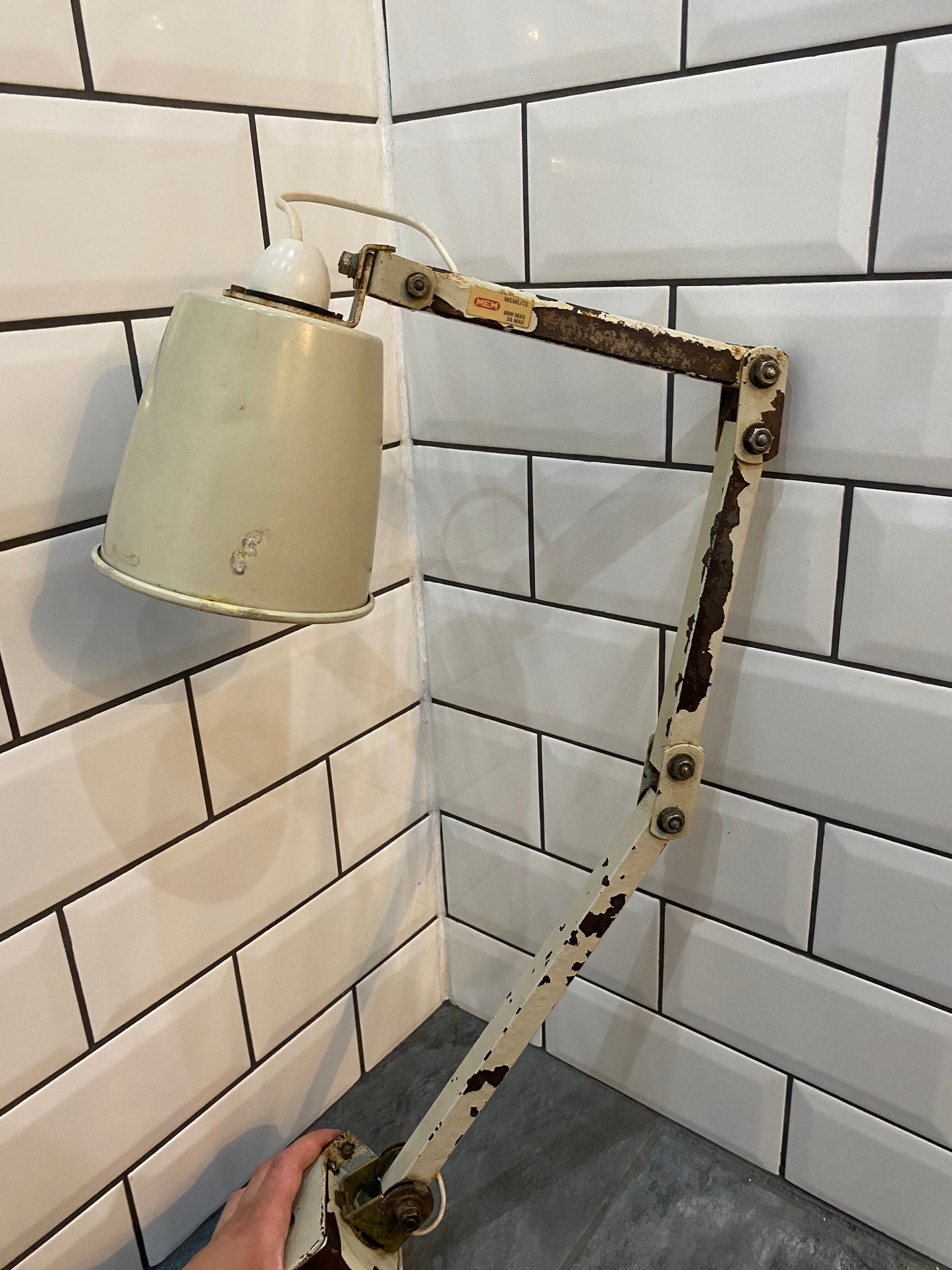 Vintage 1950s Memlite Industrial Light