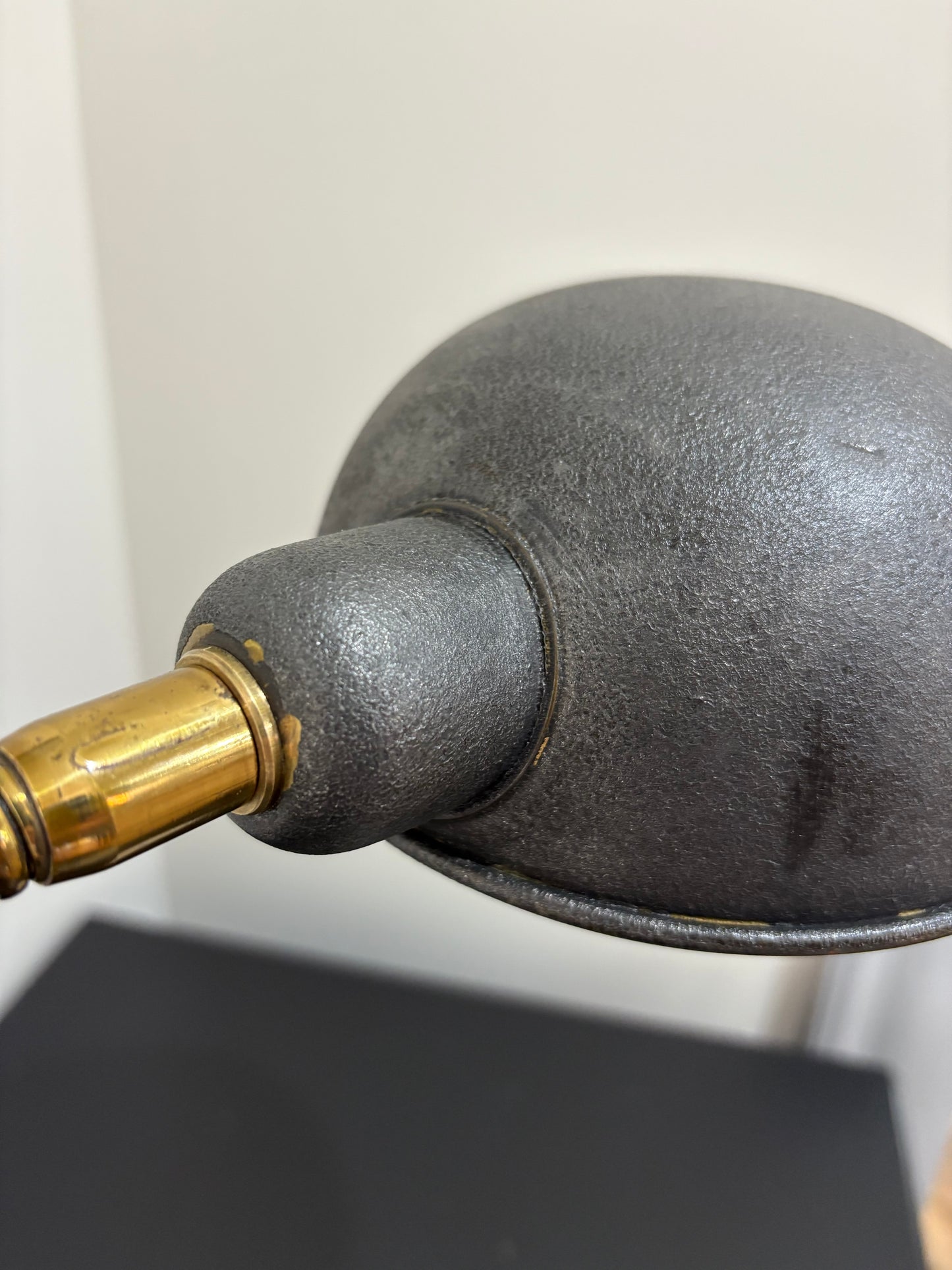 1930s brass goose-neck desk lamp