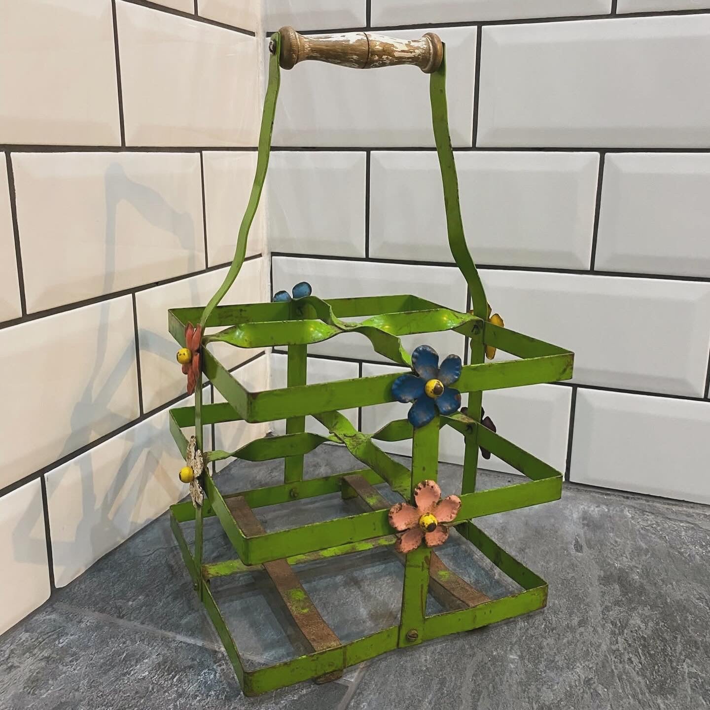1950s Metal Bottle/Milk Carrier