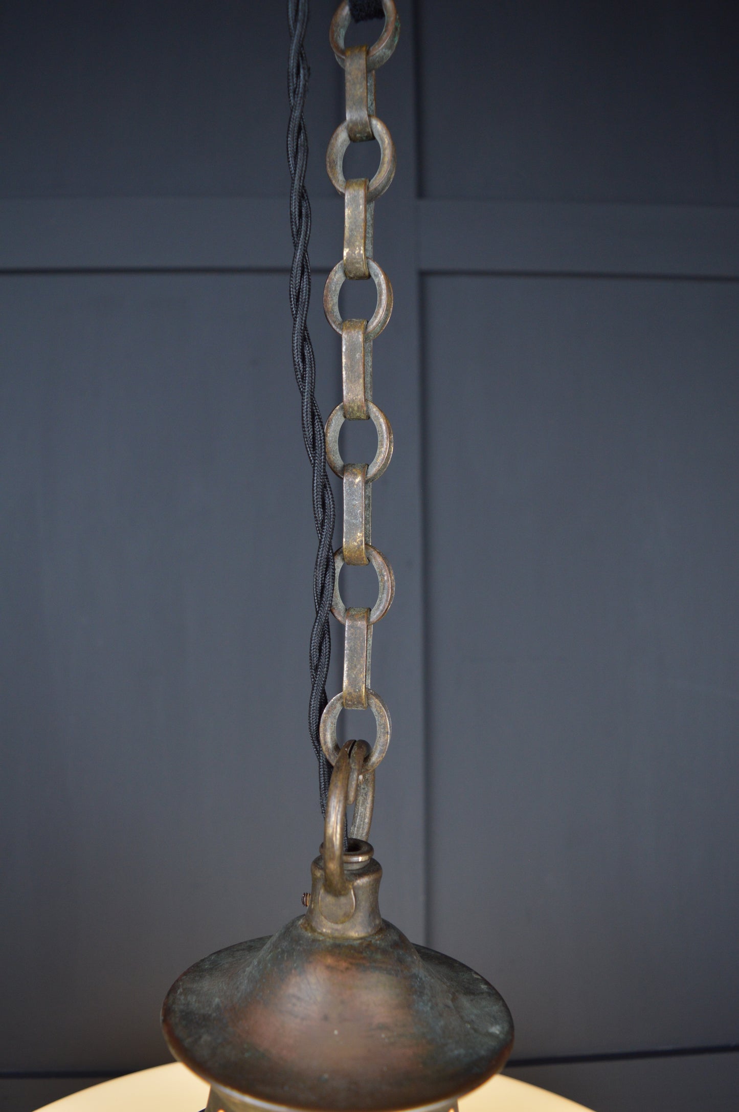 Art Deco Opaline glass pendant light