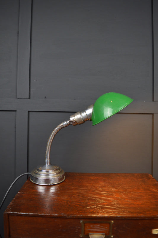 1930s chrome gooseneck lamp