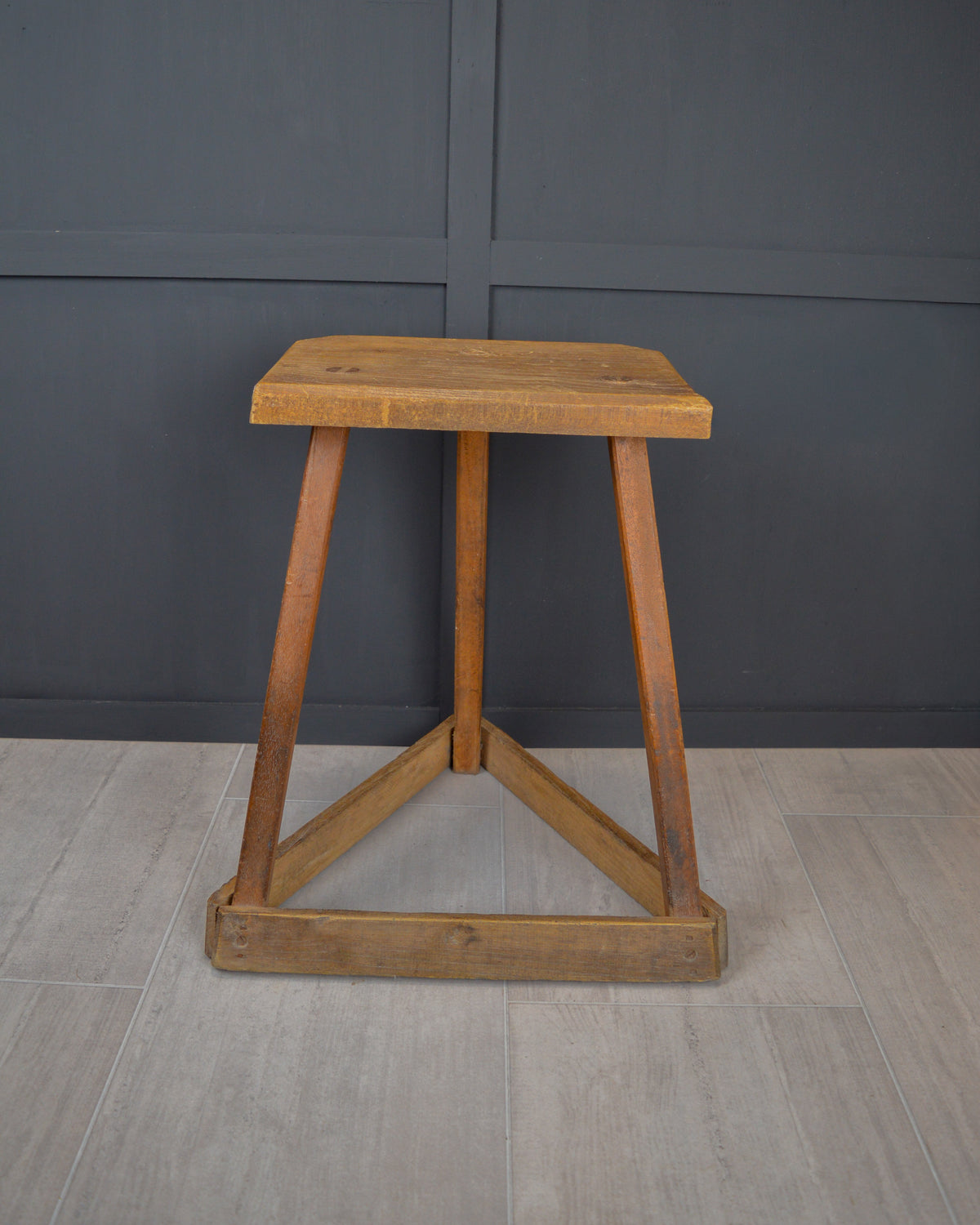 19th century wooden jewellers stool