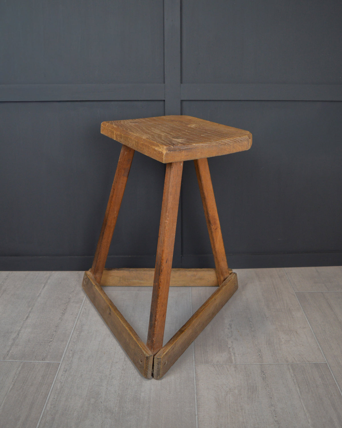 19th century wooden jewellers stool