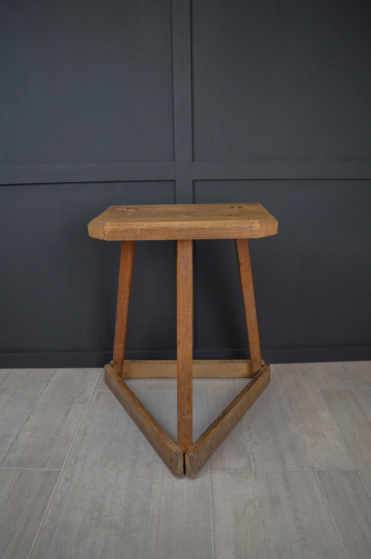 19th century wooden jewellers stool