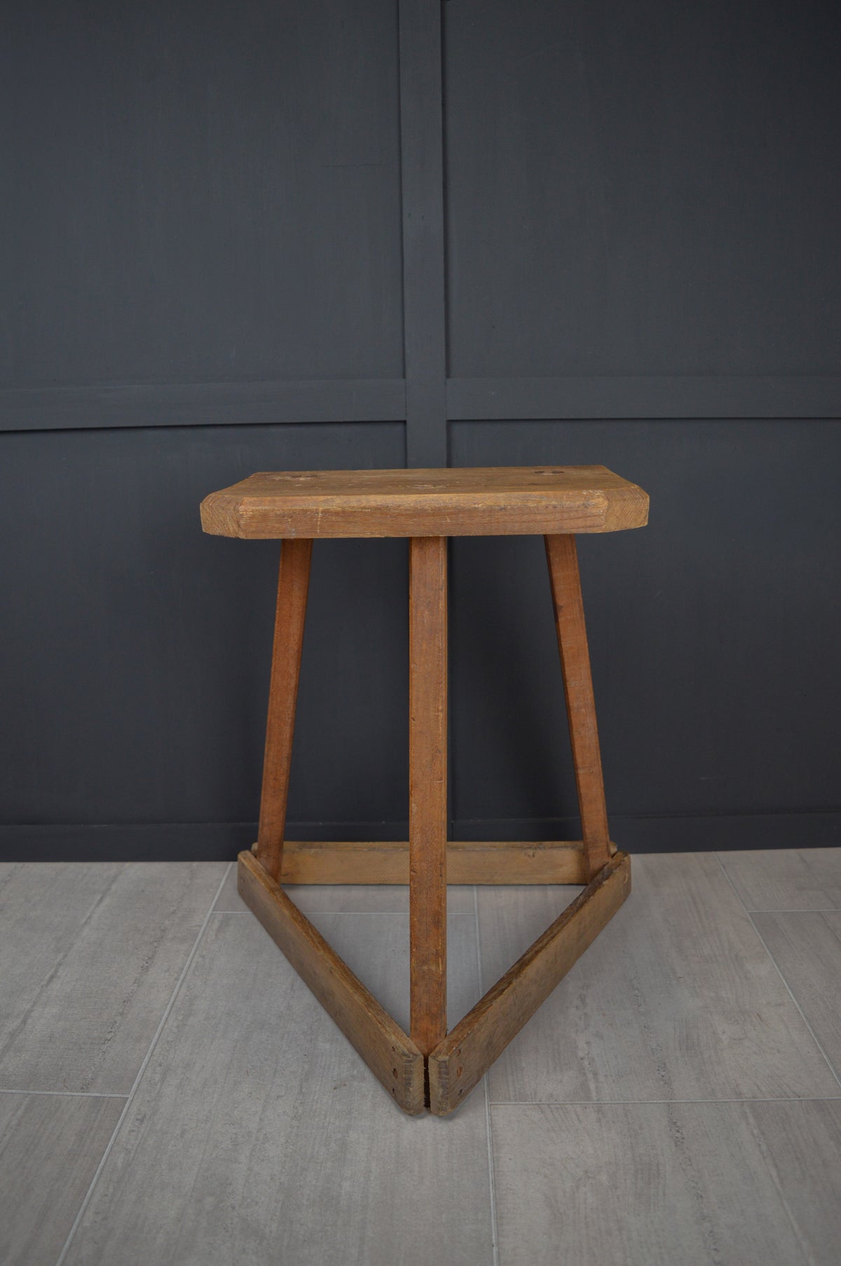 19th century wooden jewellers stool