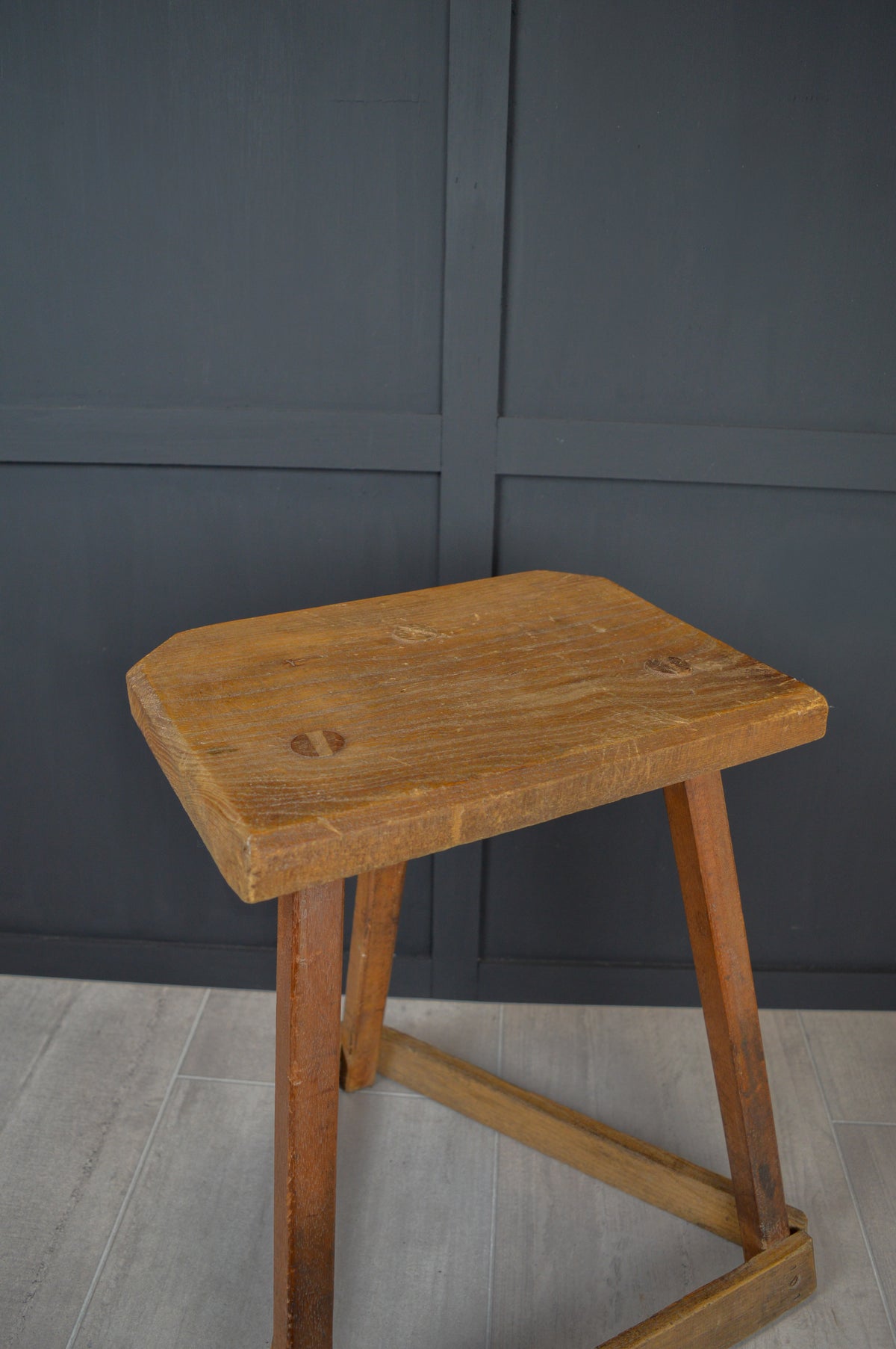 19th century wooden jewellers stool