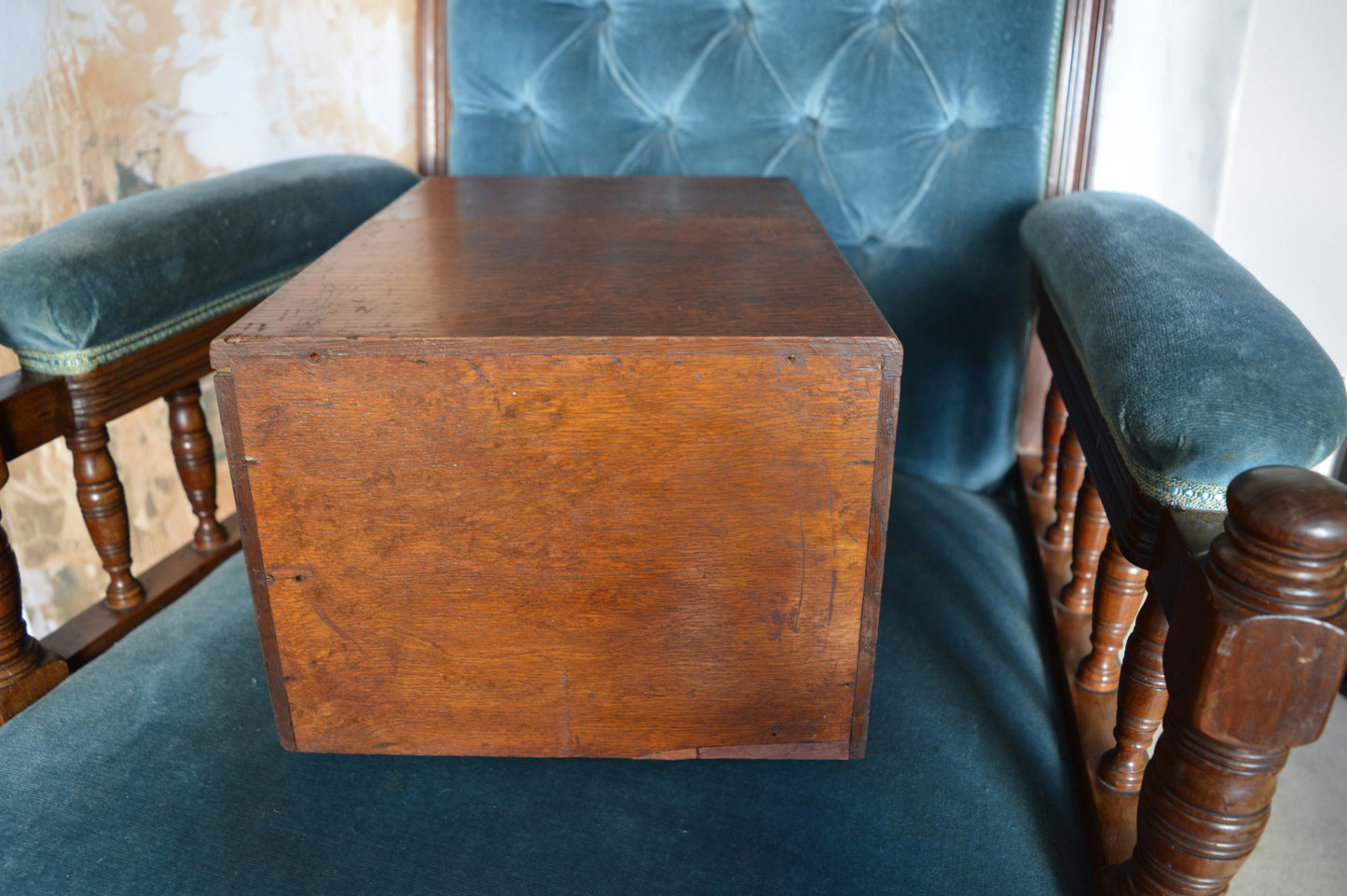 Antique Oak Index Drawer