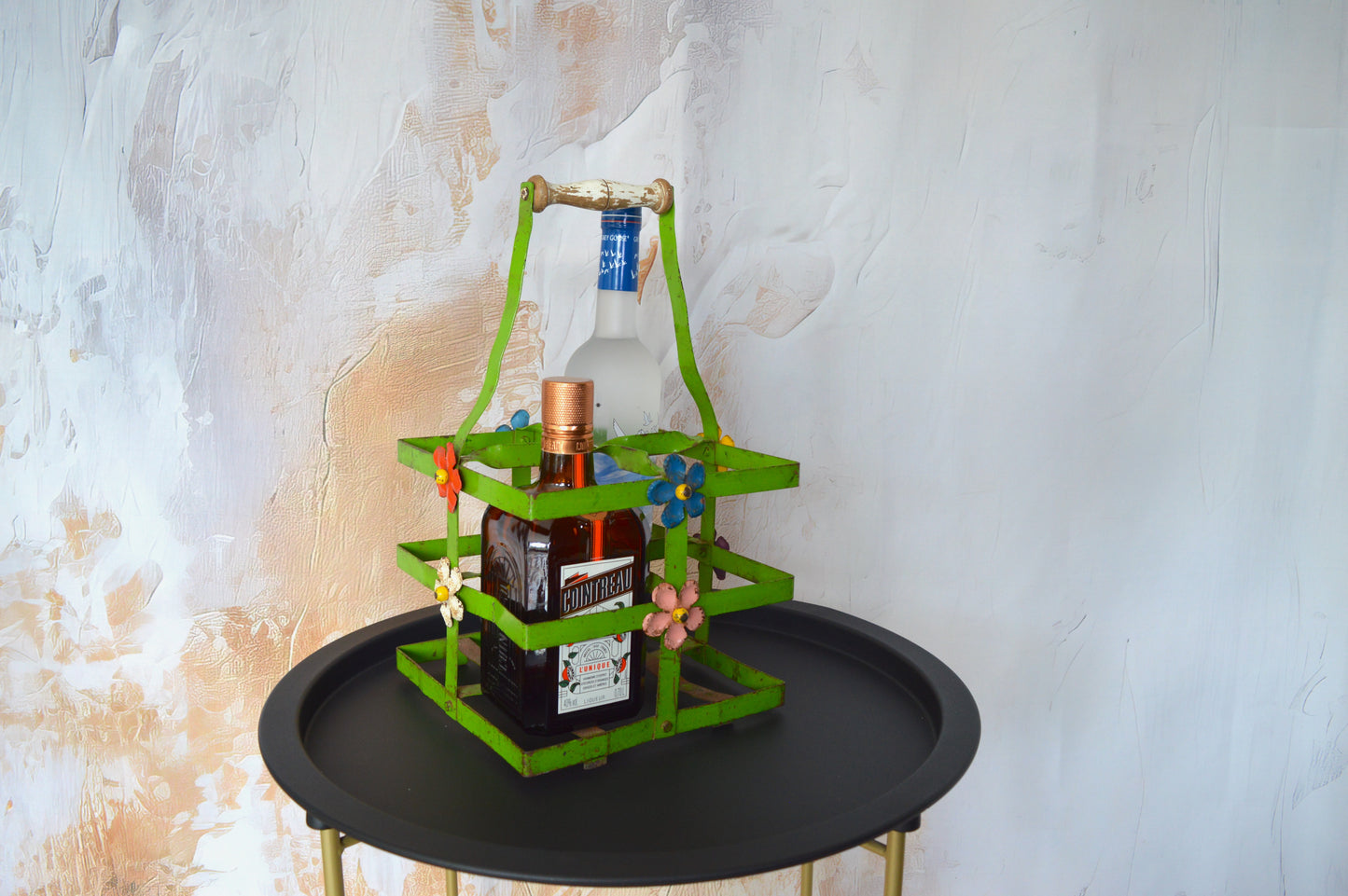 1950s Metal Bottle Carrier/Wine Rack