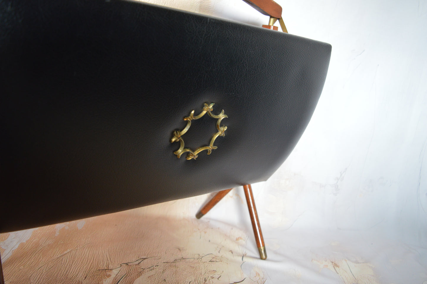 Mid Century Folding Magazine Rack by Furnway