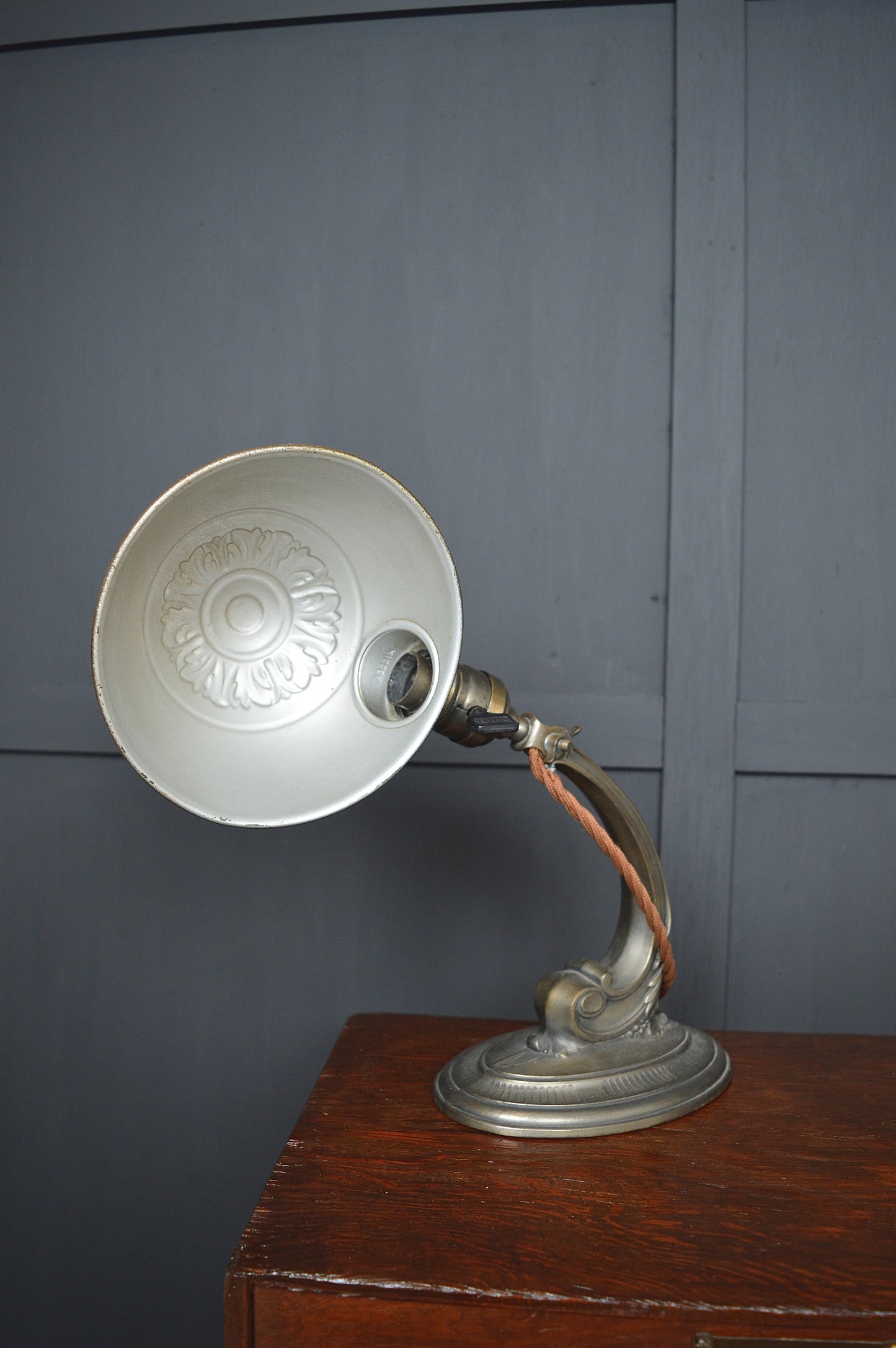 Early 20th century Miller brass desk lamp