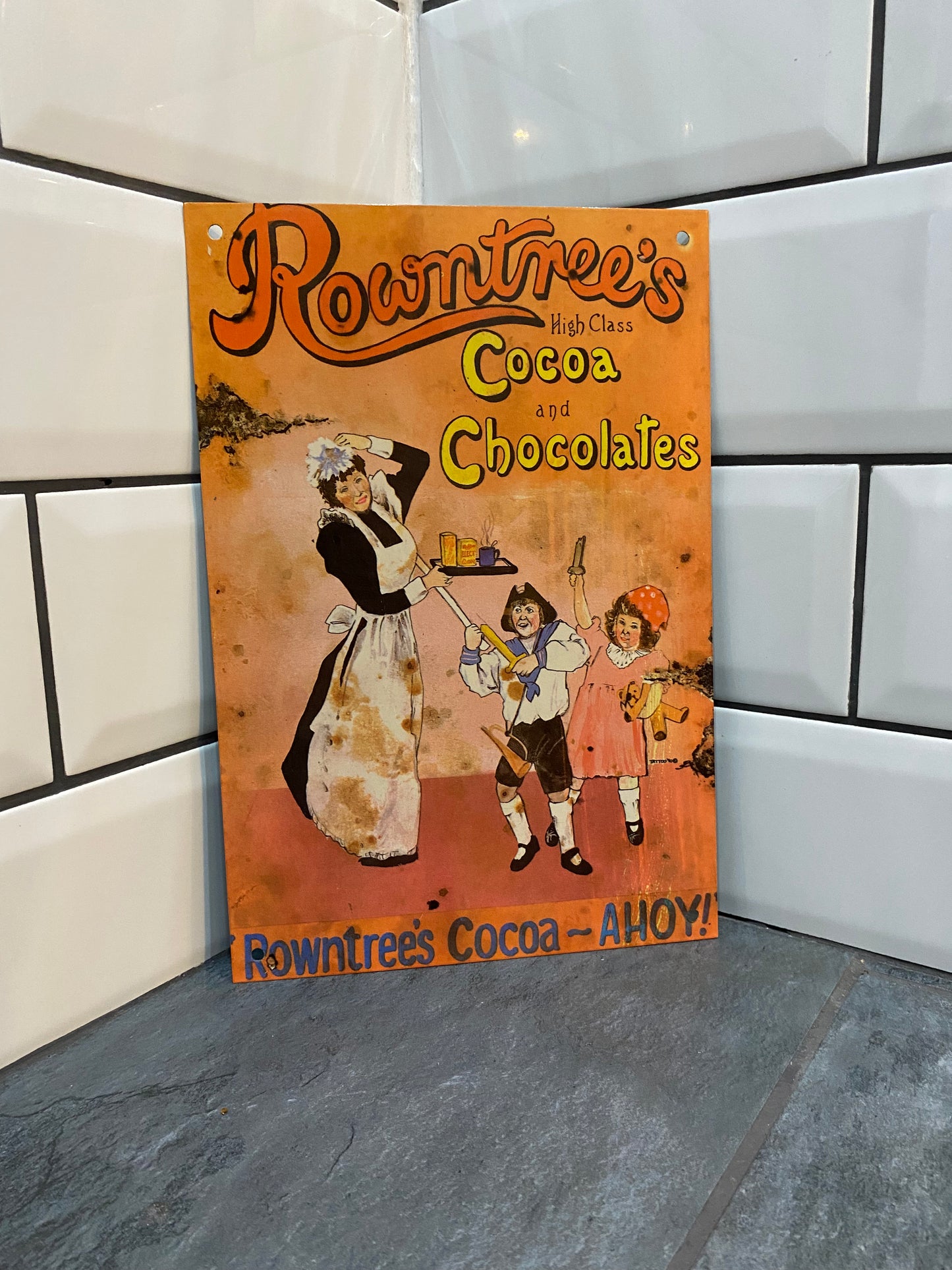 Rowntrees Cocoa Sign Circa 1990s
