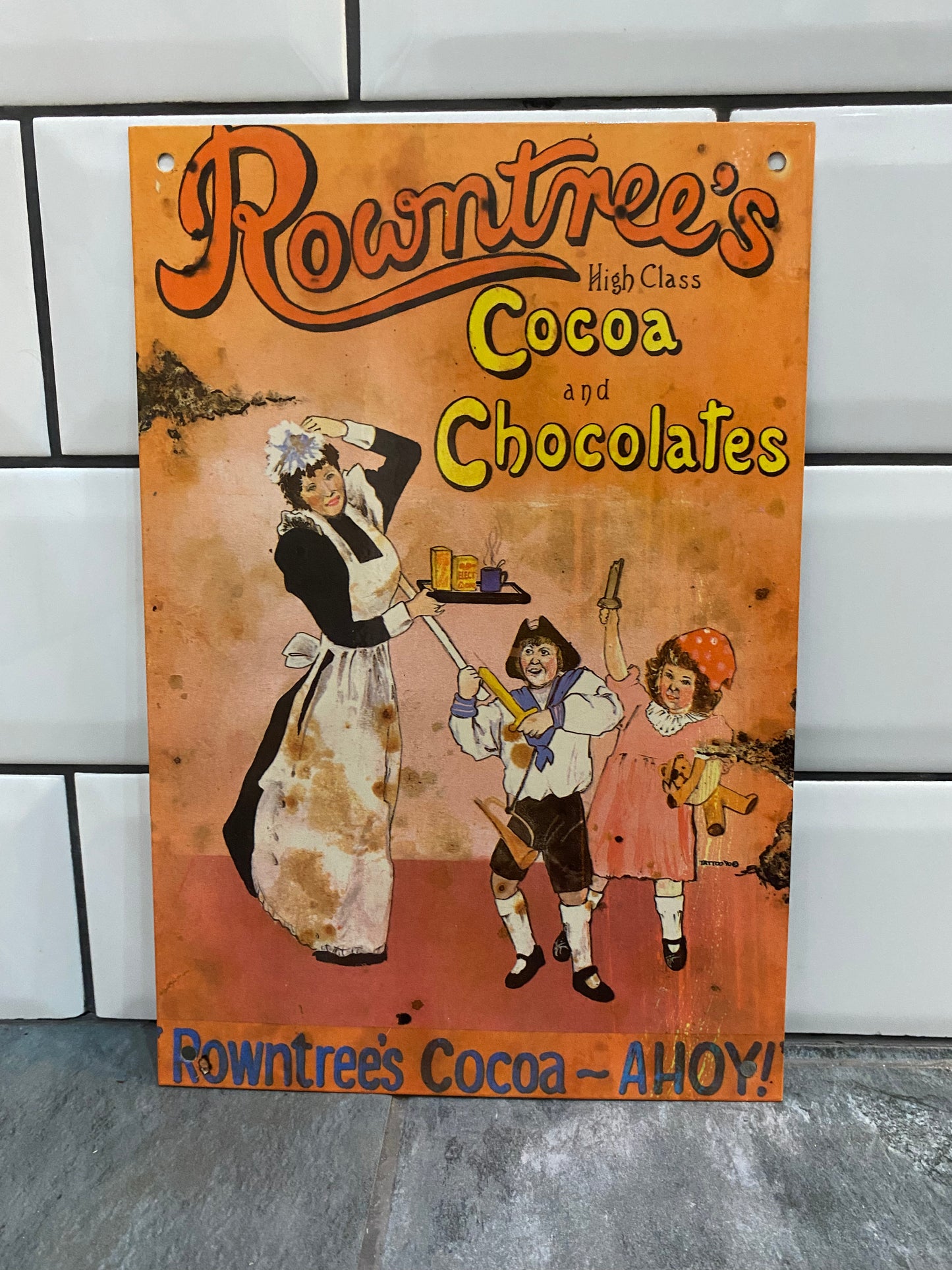 Rowntrees Cocoa Sign Circa 1990s