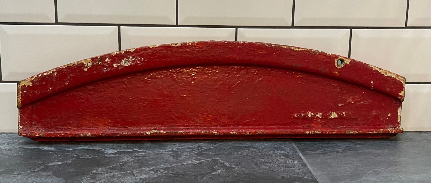 1920-1930s British Telephone box cast iron door cornice