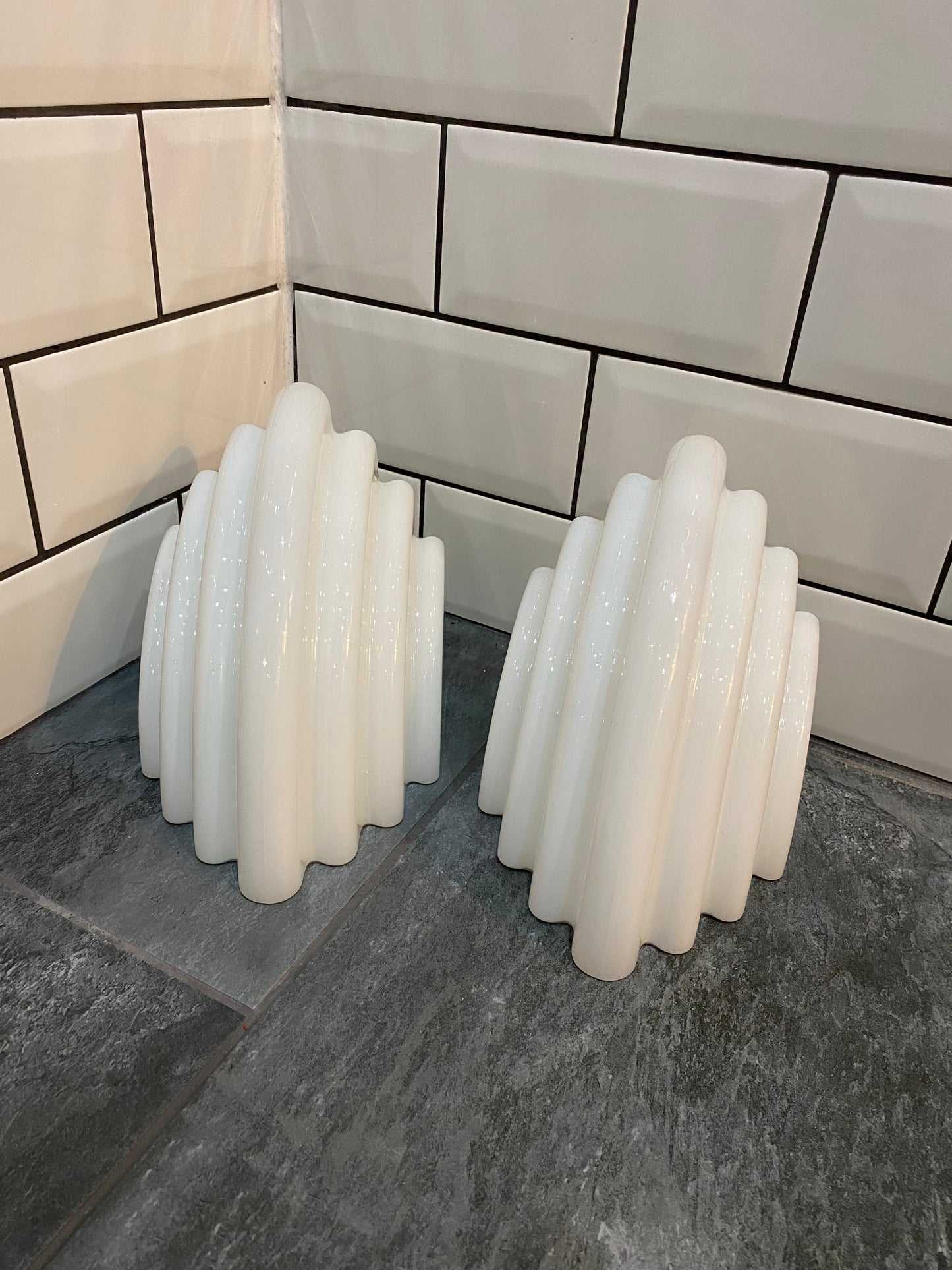 Pair of Art Deco revival Kai Wall Lamps by Kazuhide Takaham