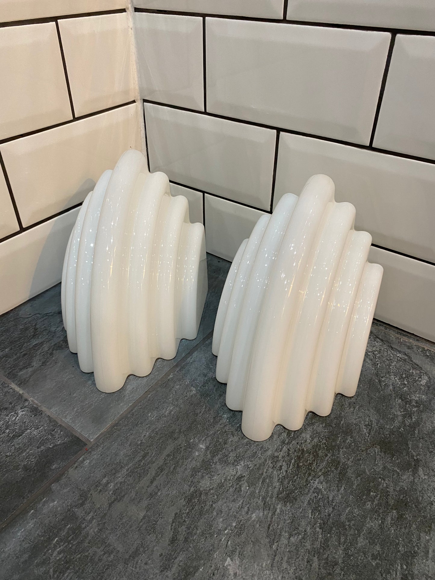 Pair of Art Deco revival Kai Wall Lamps by Kazuhide Takaham