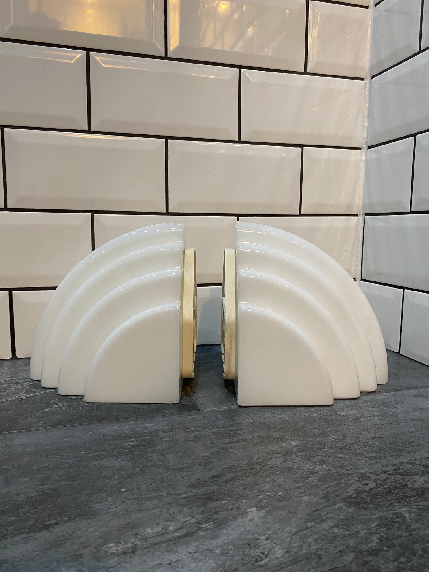 Pair of Art Deco revival Kai Wall Lamps by Kazuhide Takaham