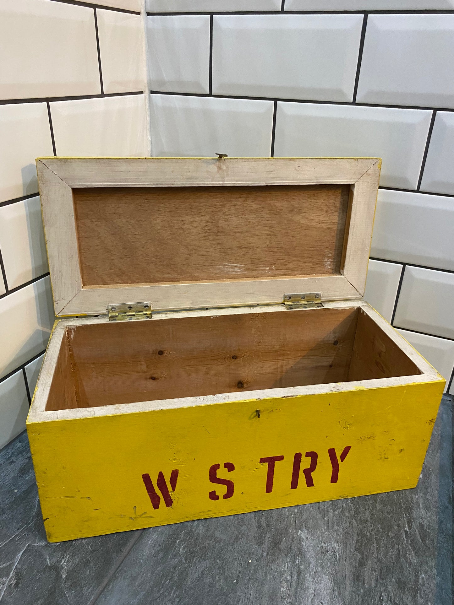 Vintage First Aid Wooden Box