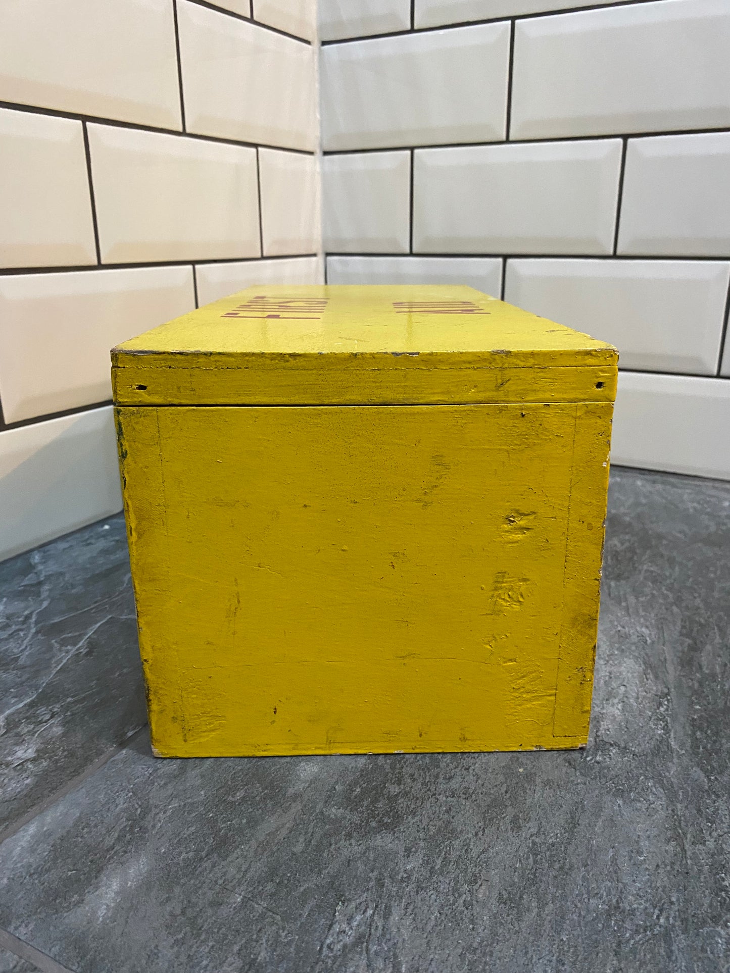 Vintage First Aid Wooden Box