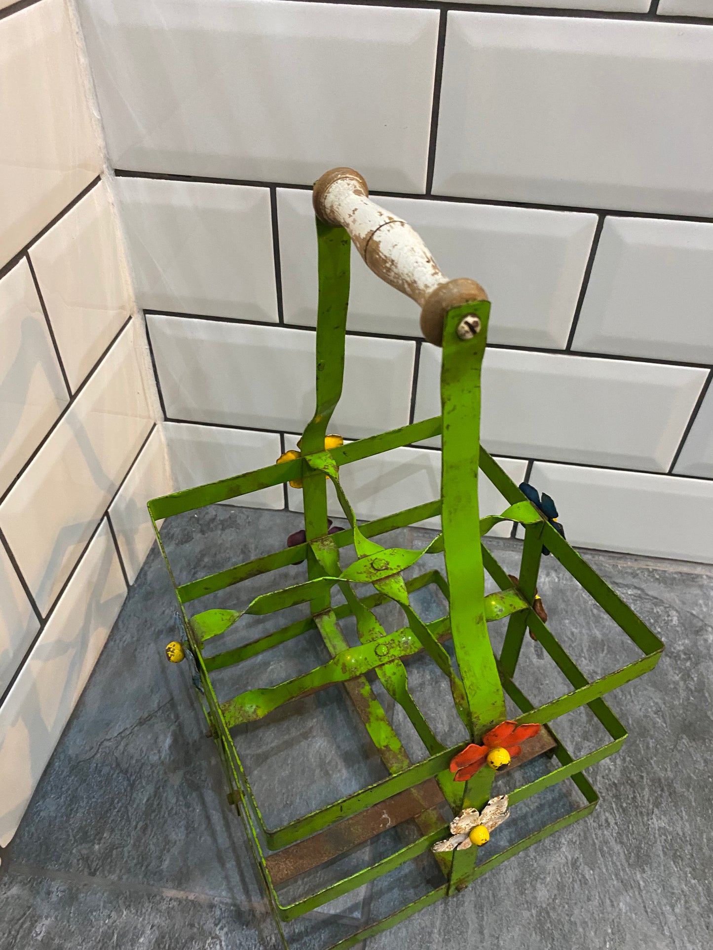 1950s Metal Bottle/Milk Carrier