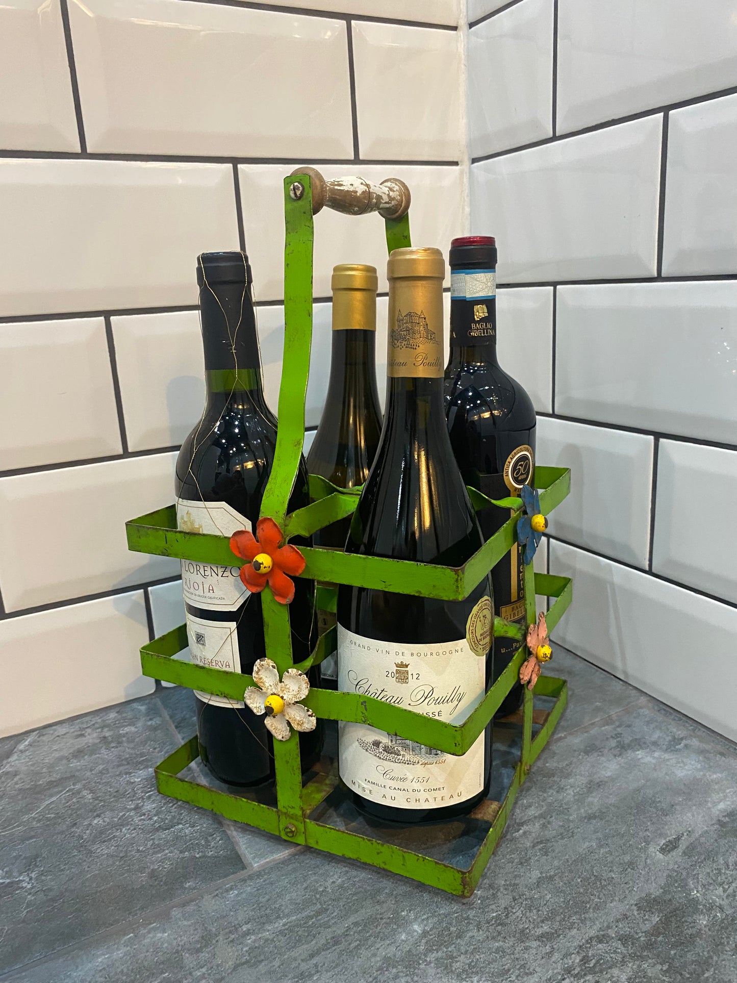 1950s Metal Bottle/Milk Carrier