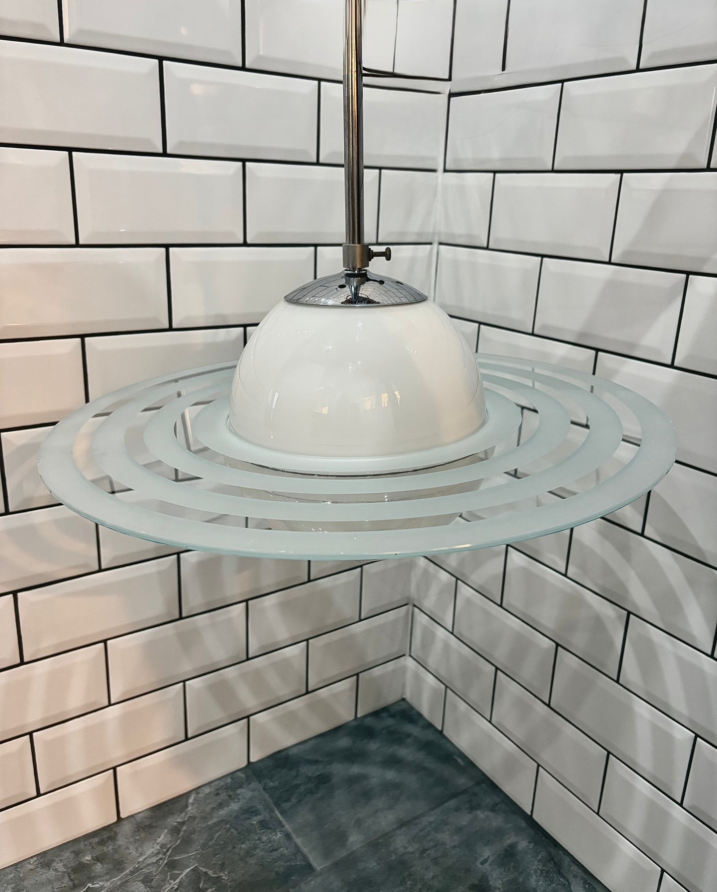 Art deco Saturn model ceiling lamp, 1930's