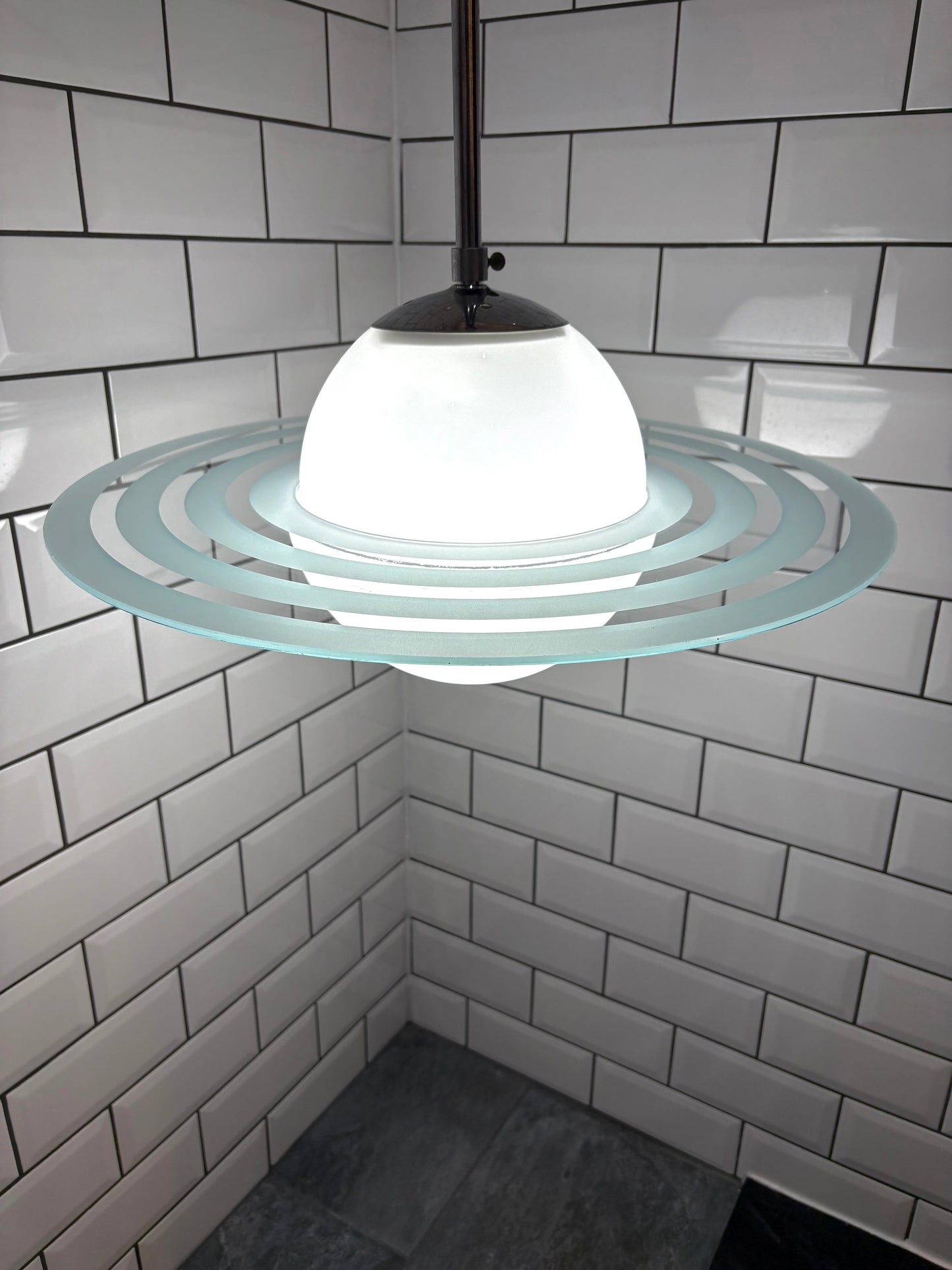 Art deco Saturn model ceiling lamp, 1930's