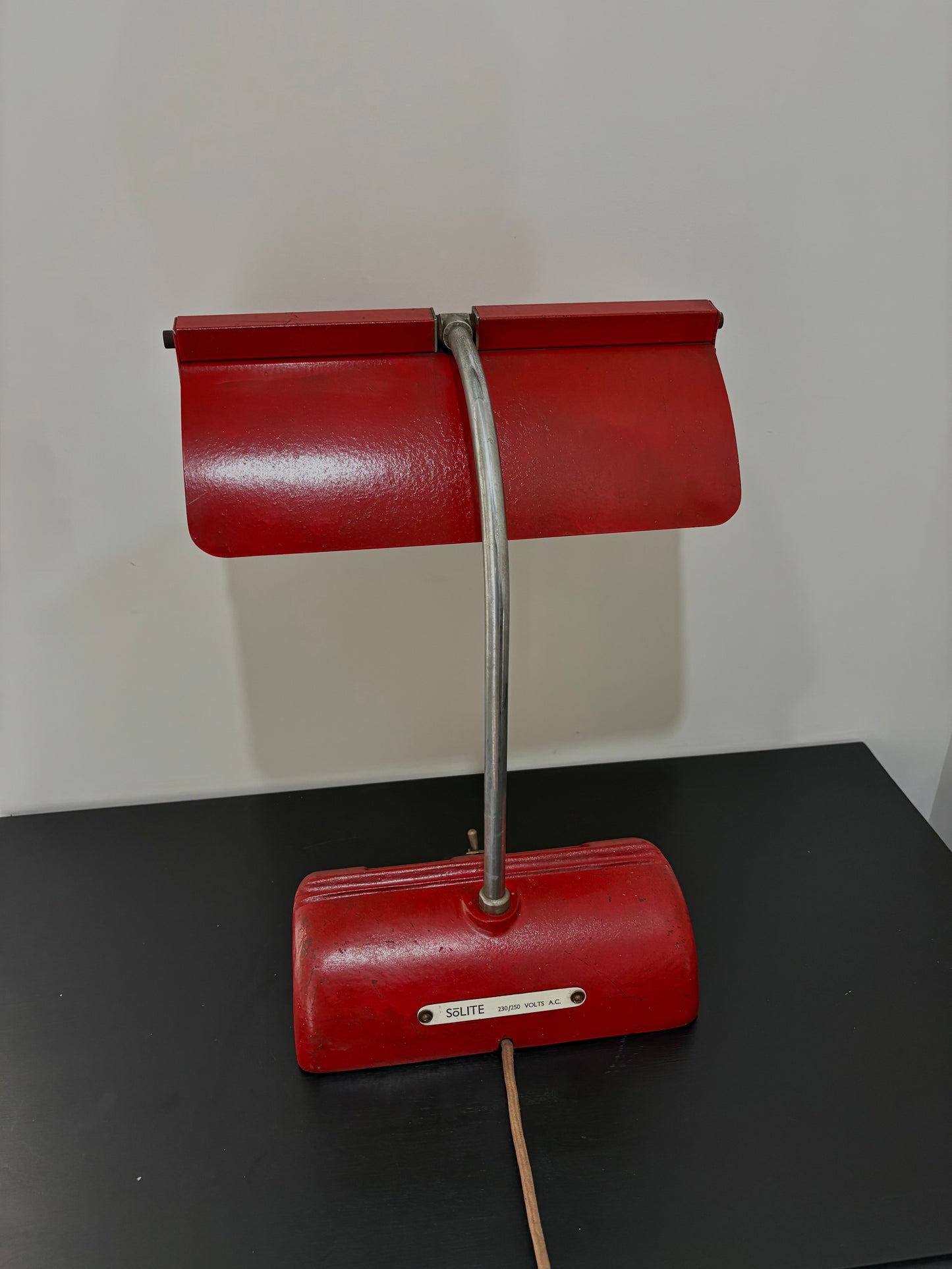 Vintage Red Desk Lamp by Solite