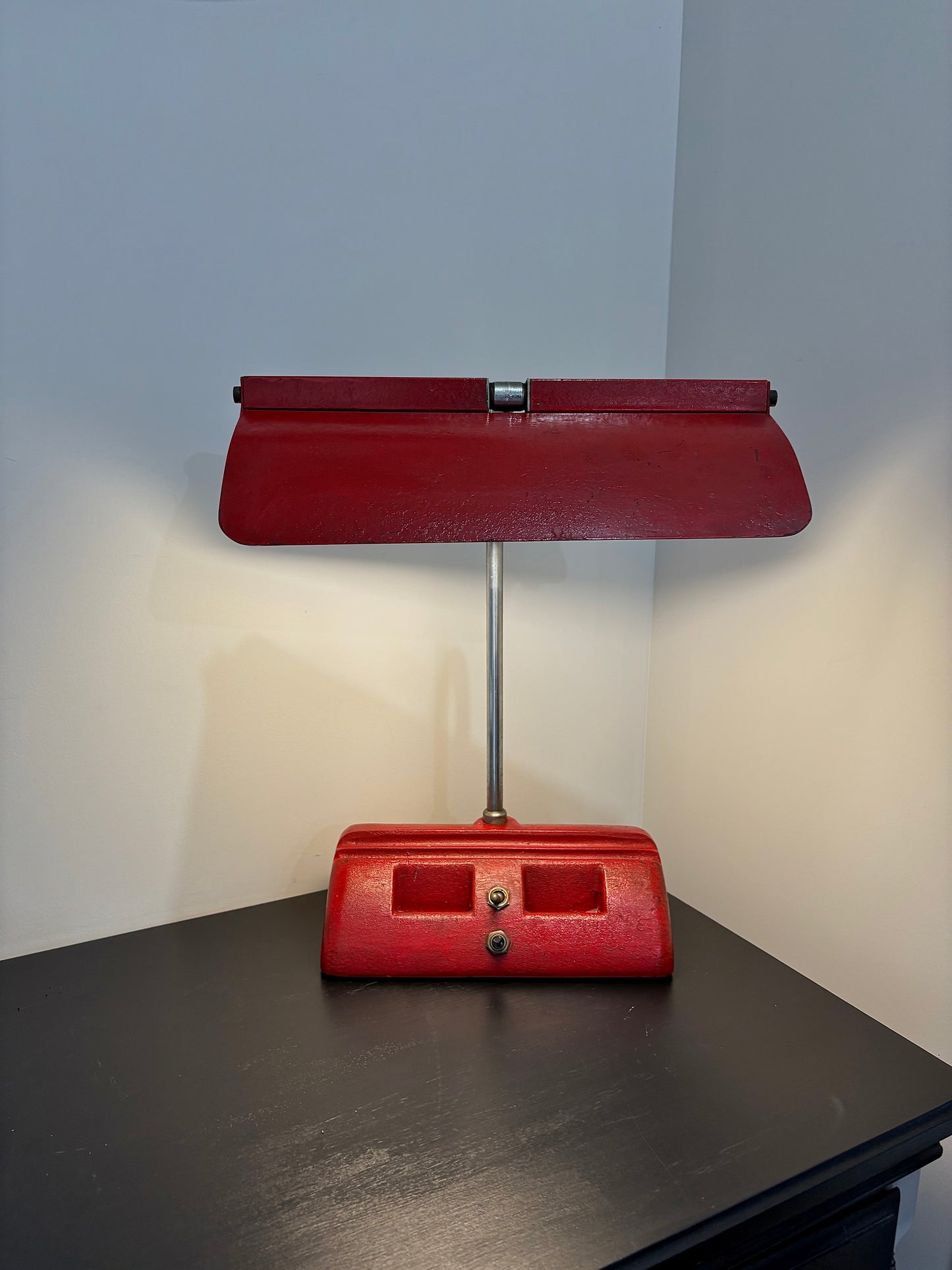 Vintage Red Desk Lamp by Solite