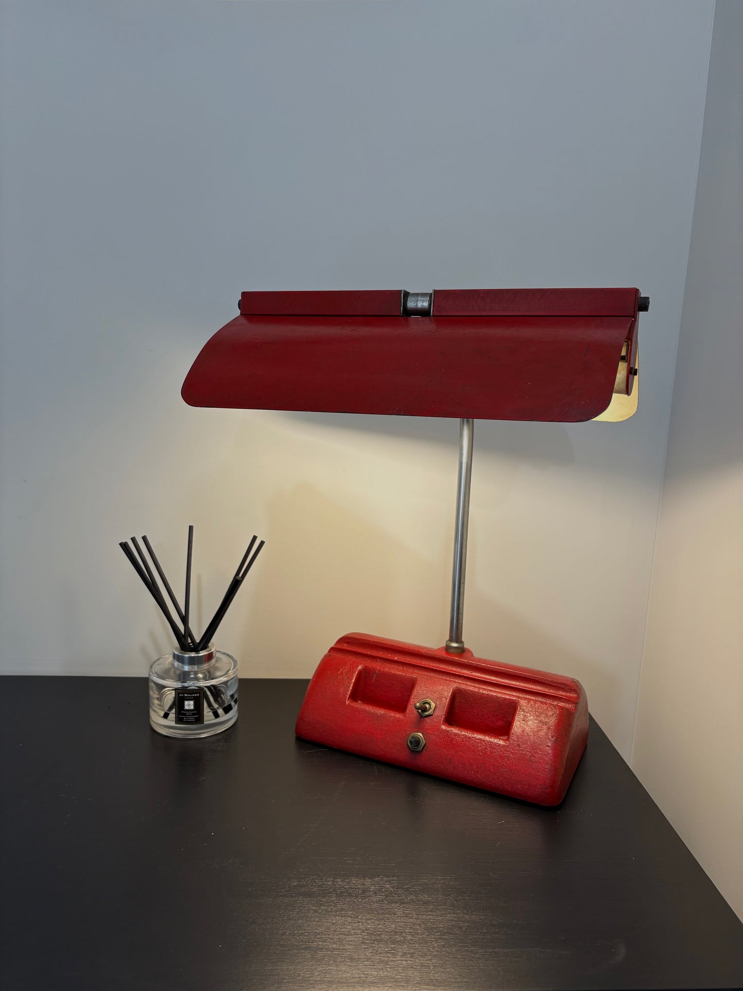 Vintage Red Desk Lamp by Solite