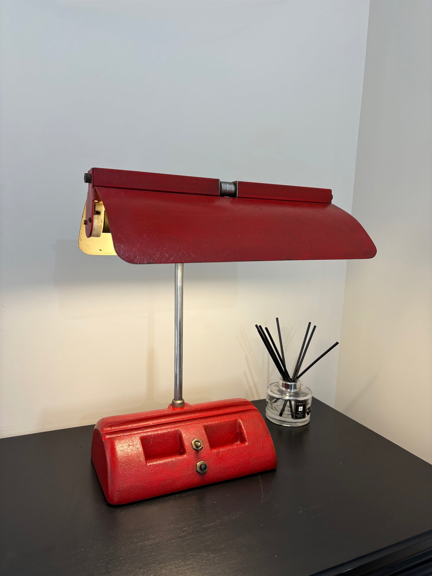 Vintage Red Desk Lamp by Solite