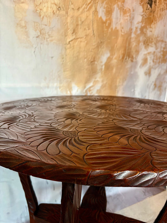 Liberty & Co, Japanese carved arts & crafts table (circa 1905)