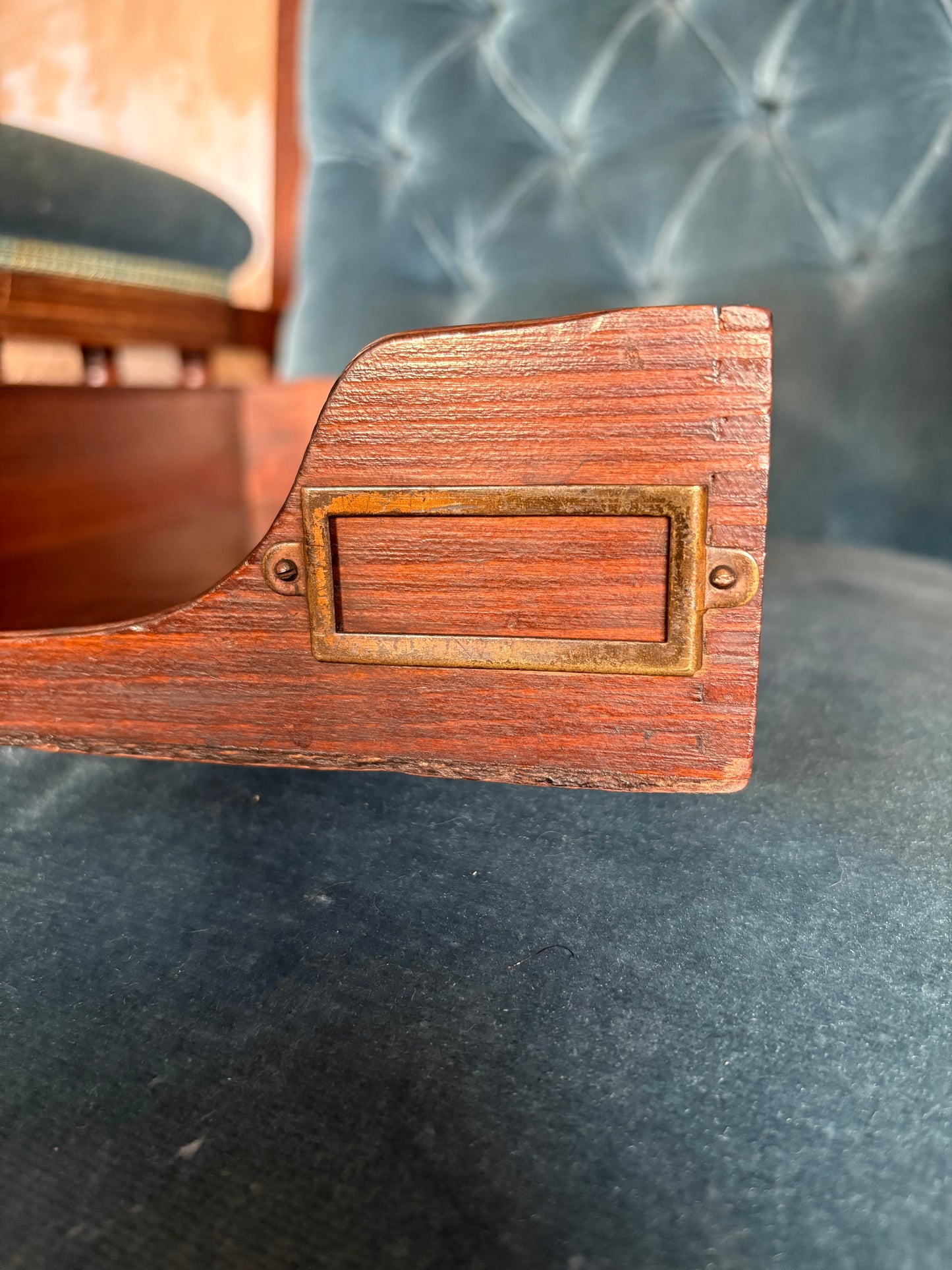 Vintage wooden tray/desk tidy