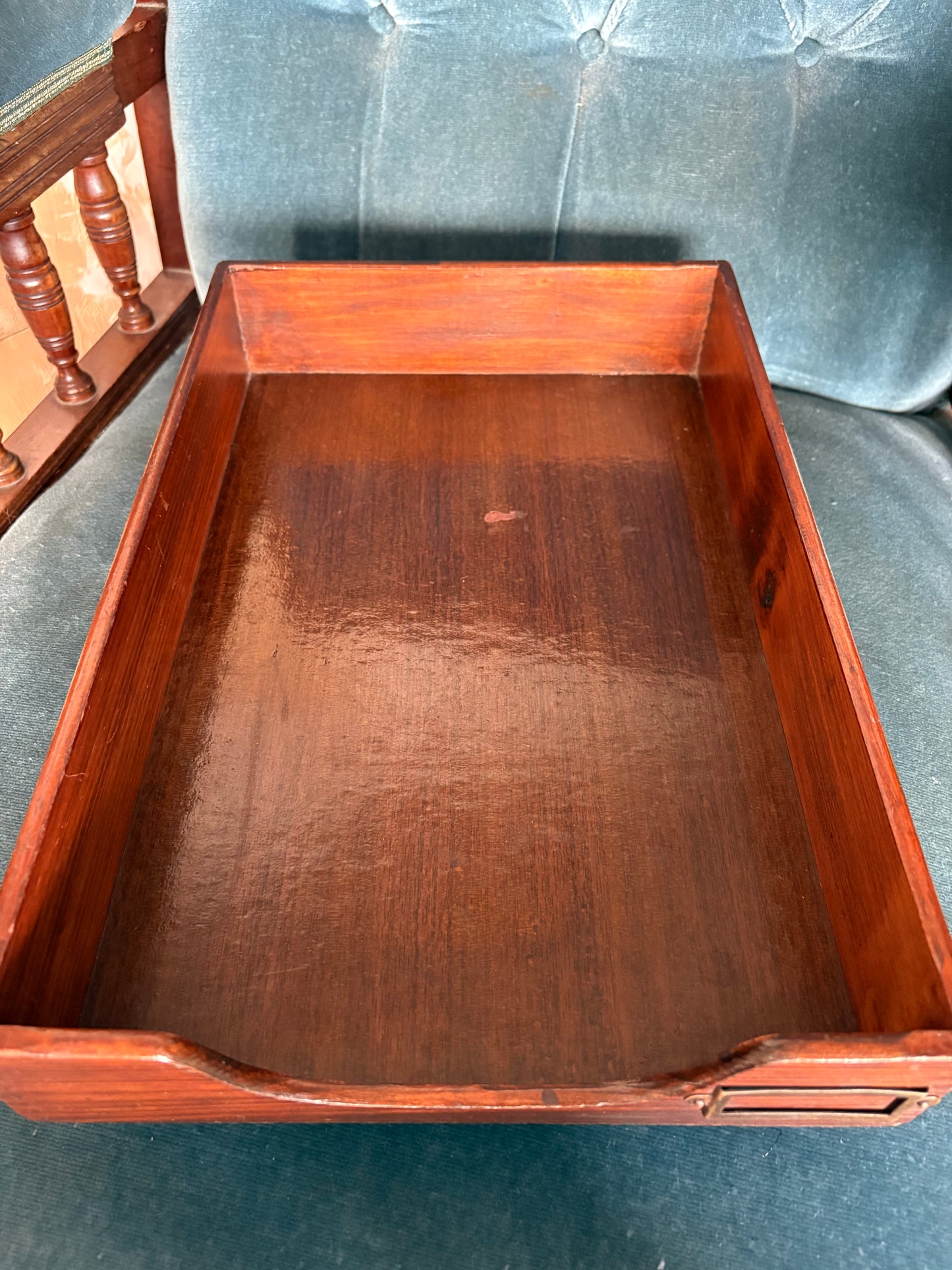 Vintage wooden tray/desk tidy