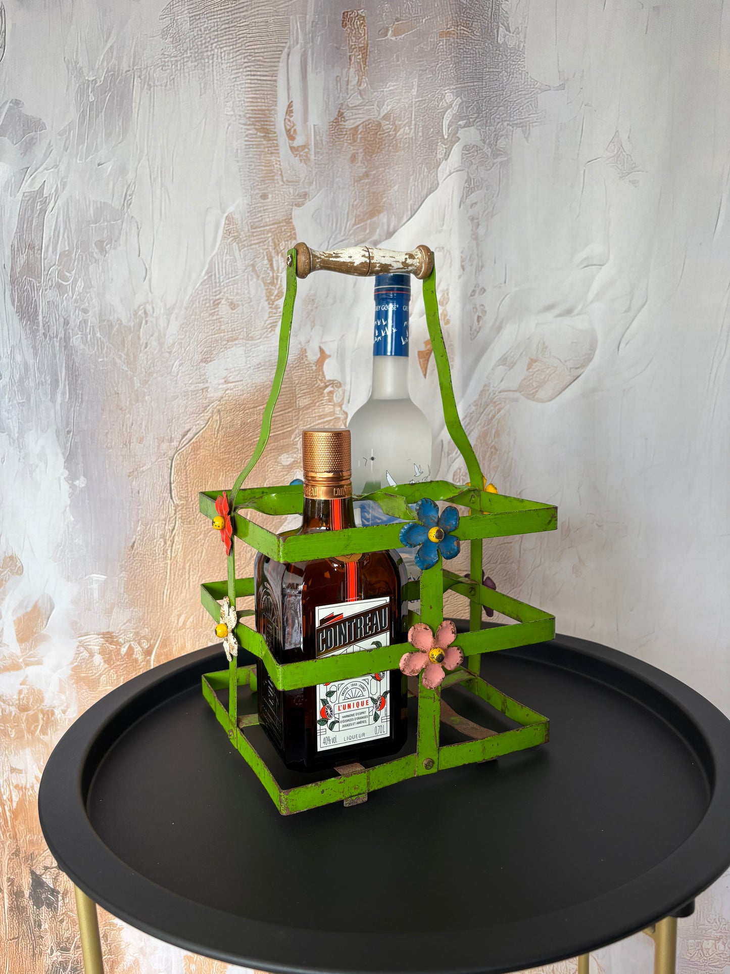 1950s Metal Bottle Carrier/Wine Rack