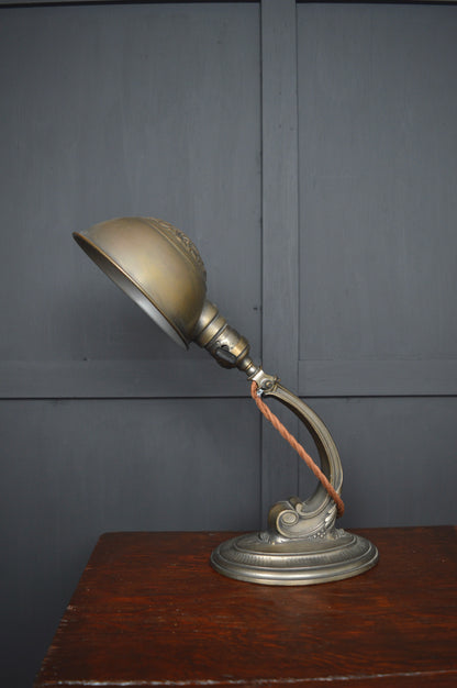Early 20th century Miller brass desk lamp