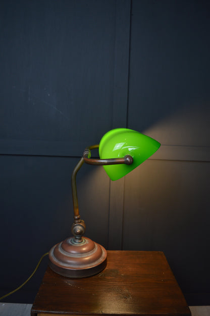 Early 20th century bankers desk Lamp