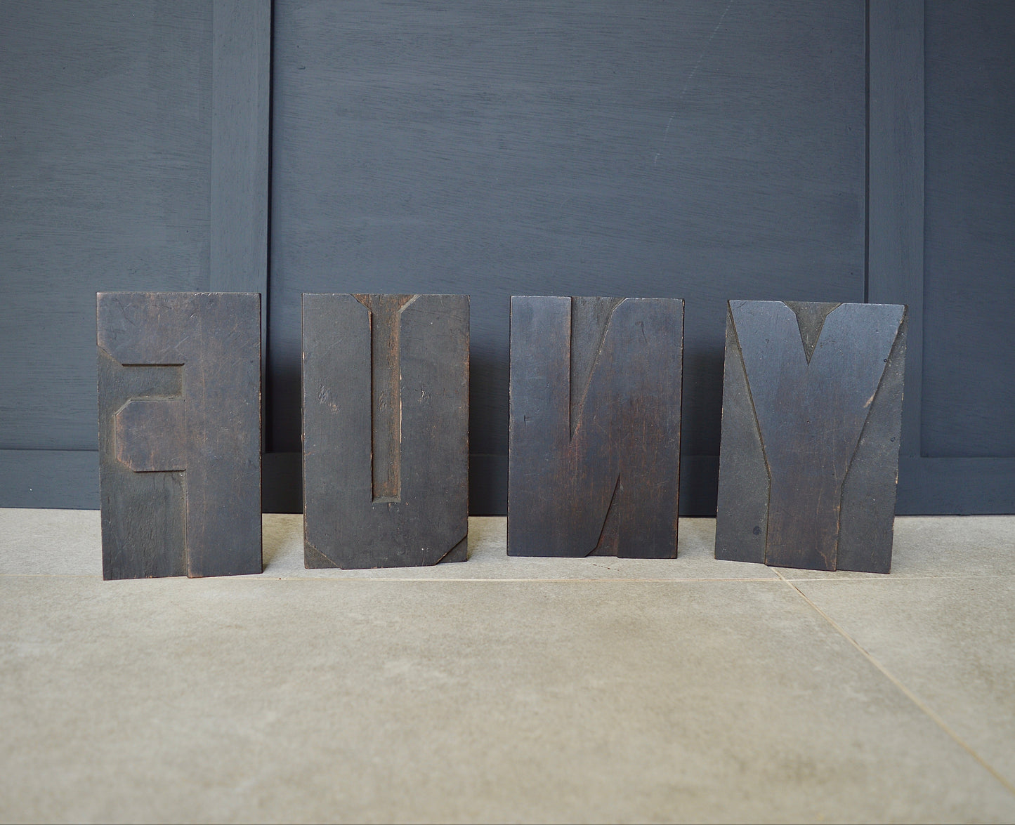 1920s Wooden letter press printing letters