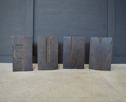 1920s Wooden letter press printing letters
