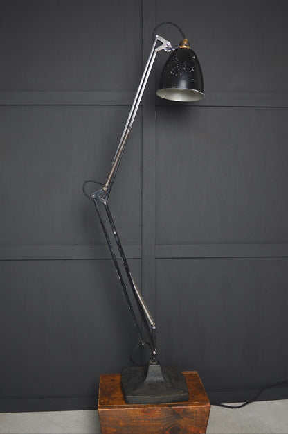 Black Herbert Terry model 1209 anglepoise lamp (Circa 1930s)