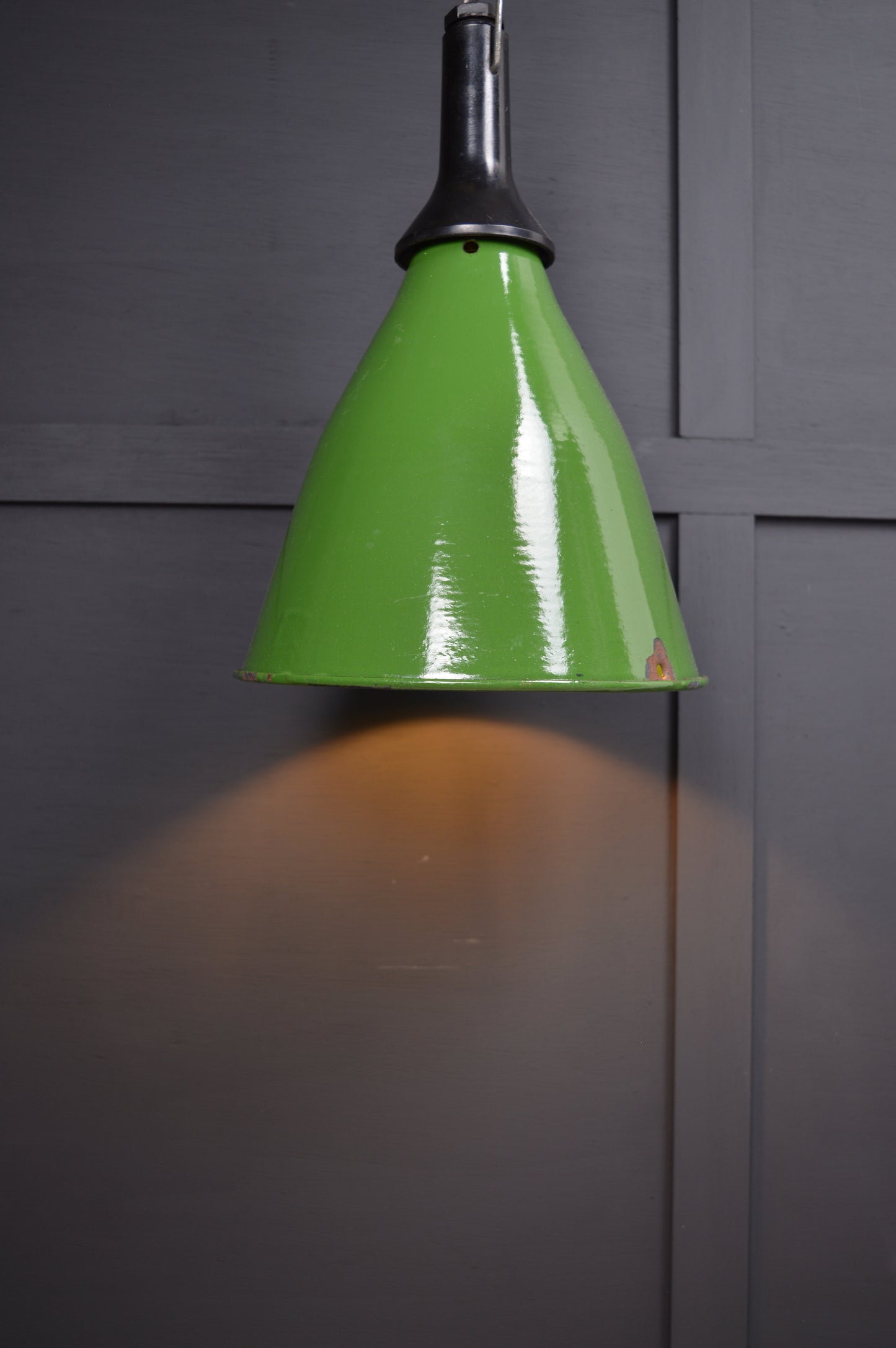 Vintage industrial enamel pendant light