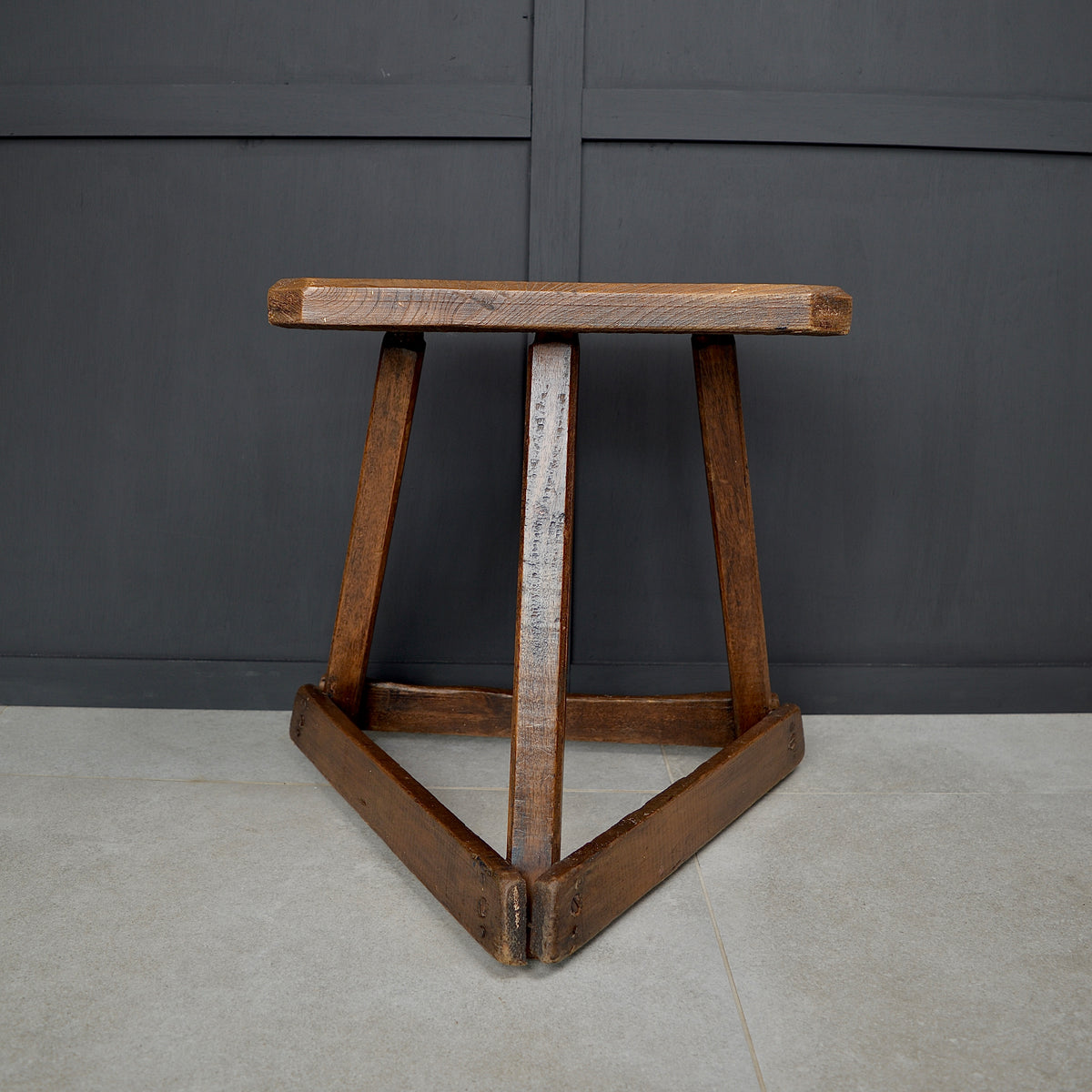 19th century wooden jewellers stool