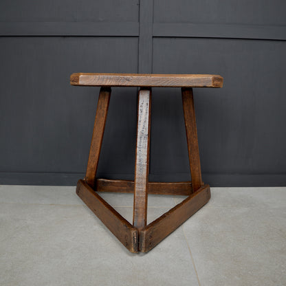 19th century wooden jewellers stool