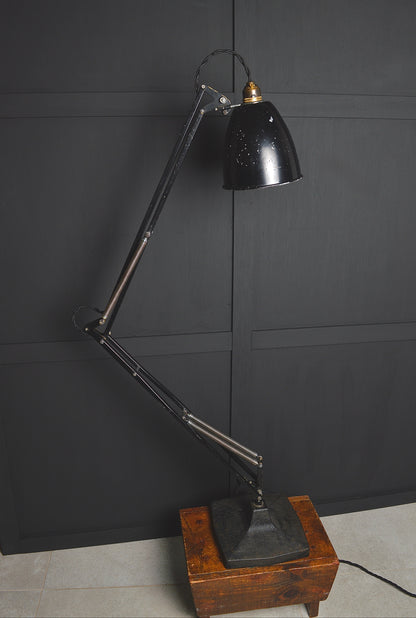 Black Herbert Terry model 1209 anglepoise lamp (Circa 1930s)
