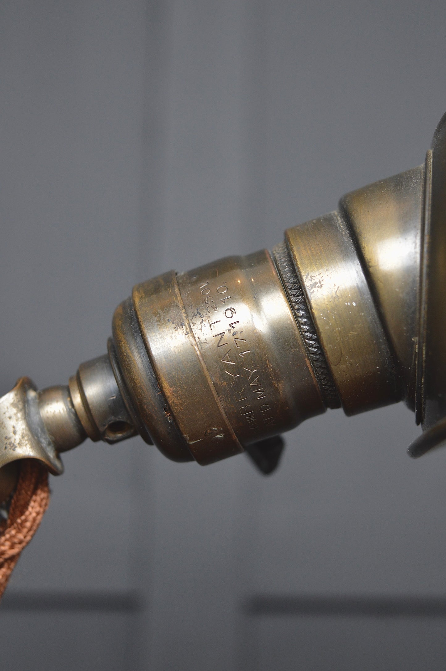 Early 20th century Miller brass desk lamp