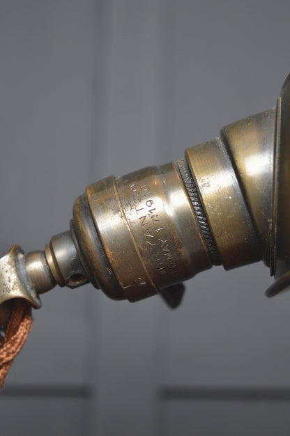 Early 20th century Miller brass desk lamp
