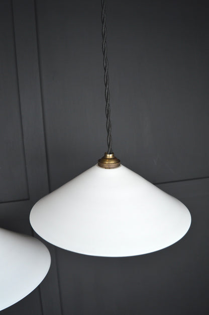 Glass coolie pendant lights