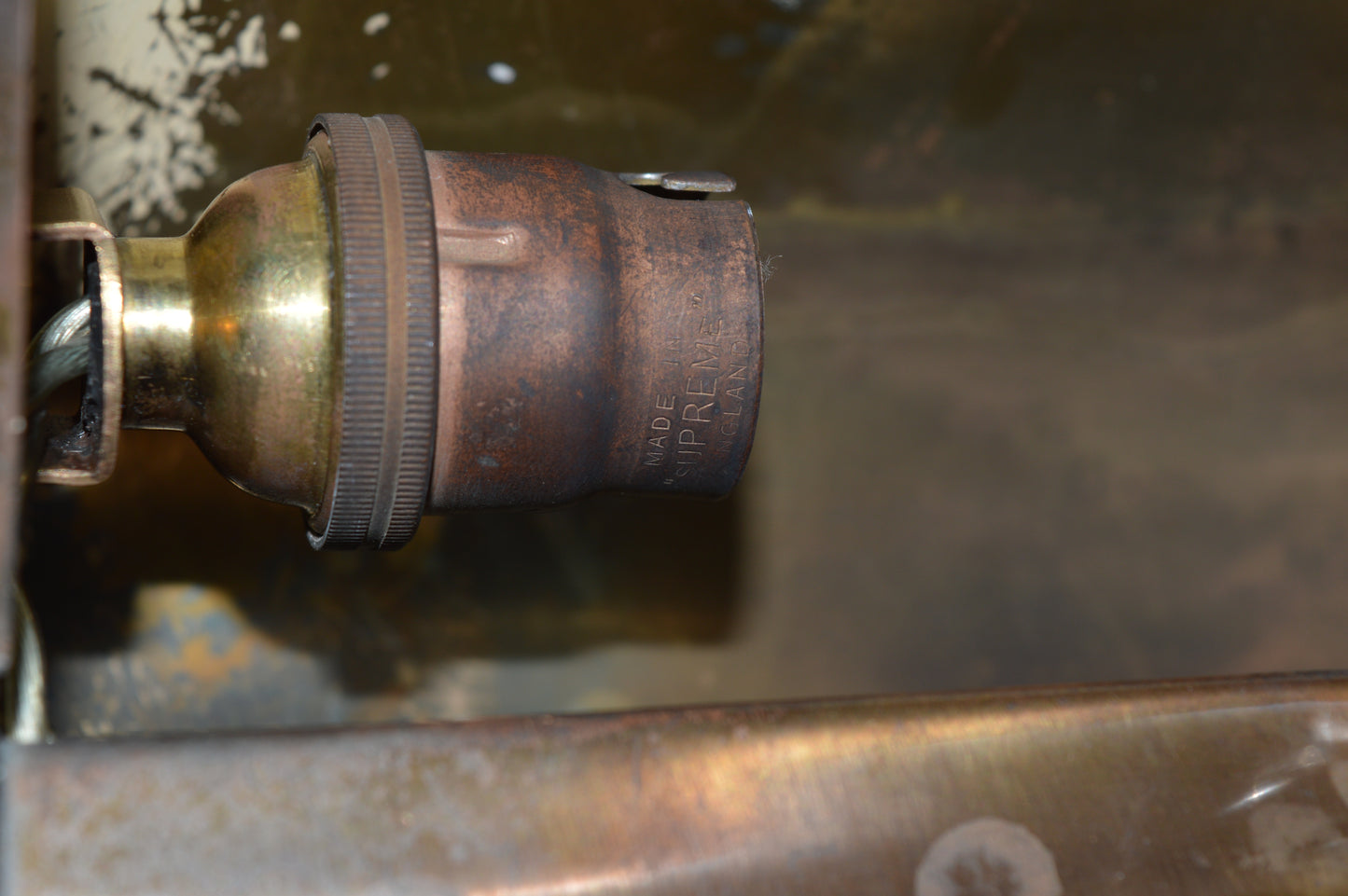 1920s GEC Copper bankers lamp