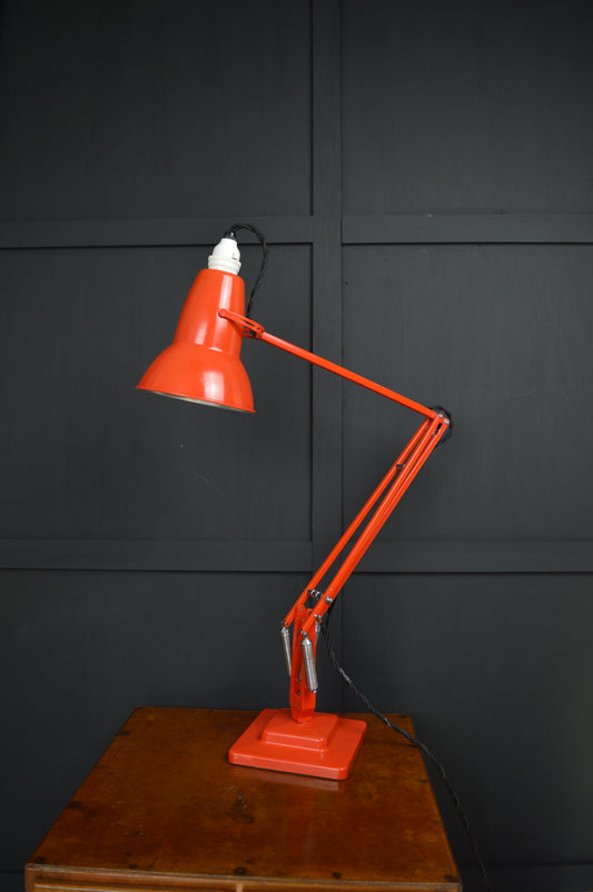 Red Anglepoise model 1227 lamp by Herbert Terry