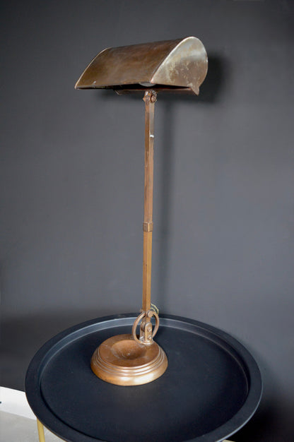 1920s GEC Copper bankers lamp